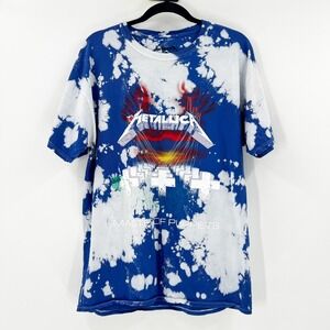 NWOT Metallica Master of Puppets Bleach Tie Dye T Shirt Graphic Band Tee